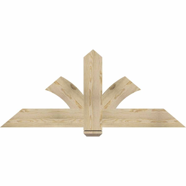 Ekena Millwork Redmond Rough Sawn Timber Gable Bracket, Douglas Fir, 60"W x 25"H x 2"D x 6"F, 10/12 Pitch GBW060X25X0206RED00RDF - main